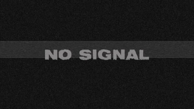 Tidak ada teks peringatan sinyal retro video 4k