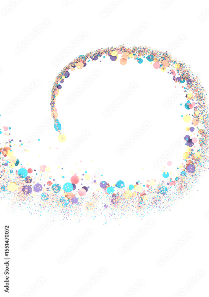 Poster sunburst and colorful confetti background frame illustration