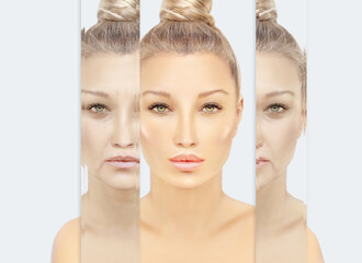 Signs of skin aging,signs of premature aging, Wrinkles and fine lines,Age spots,Sagging skin,Dehydrated skin,eyelid area