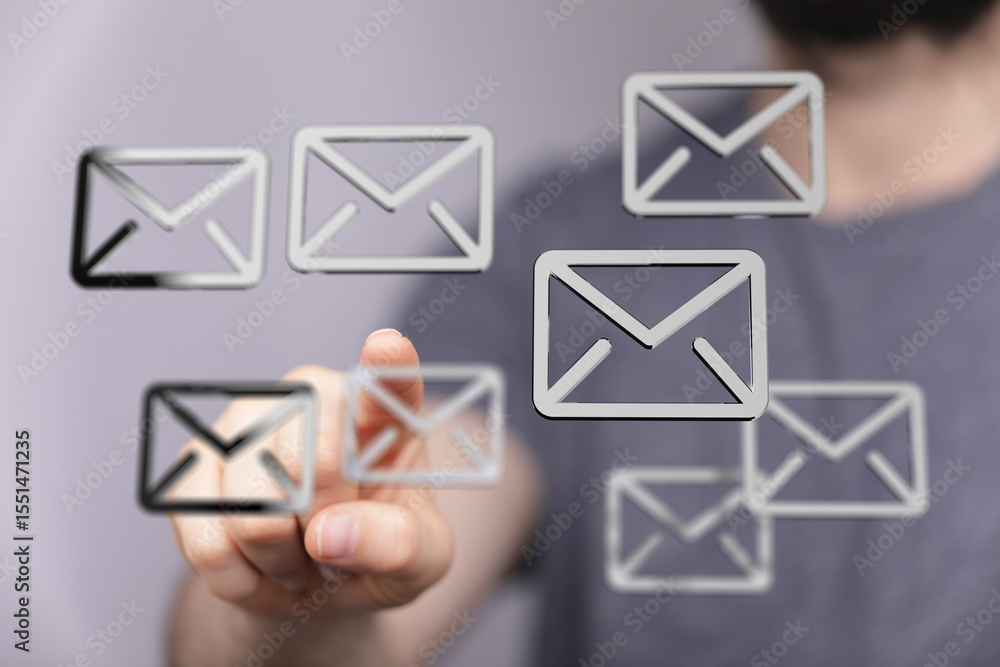 Poster Efficient email management.  Streamline inbox, boost productivity.