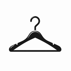 Clothes Hanger. Furniture Interior Decoration Cartoon Animal Clipart Line Art Vector Illustration. Garment holder device for closet wardrobe or storage room organization.