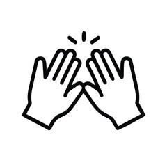 Clapping hands vector illustration for applause success celebration and appreciation graphic design element
