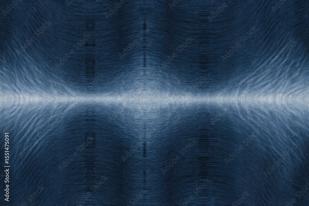 Poster blue abstract minimal interference pattern soft wavy texture digital art symmetrical design futurist