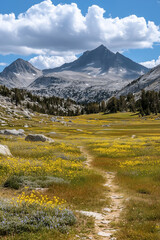 Obraz premium Mountain wildflower meadows wallpaper