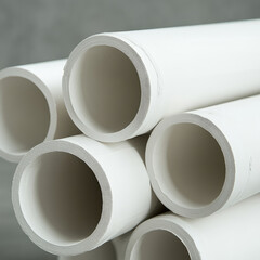 white matte polymer pipes for water