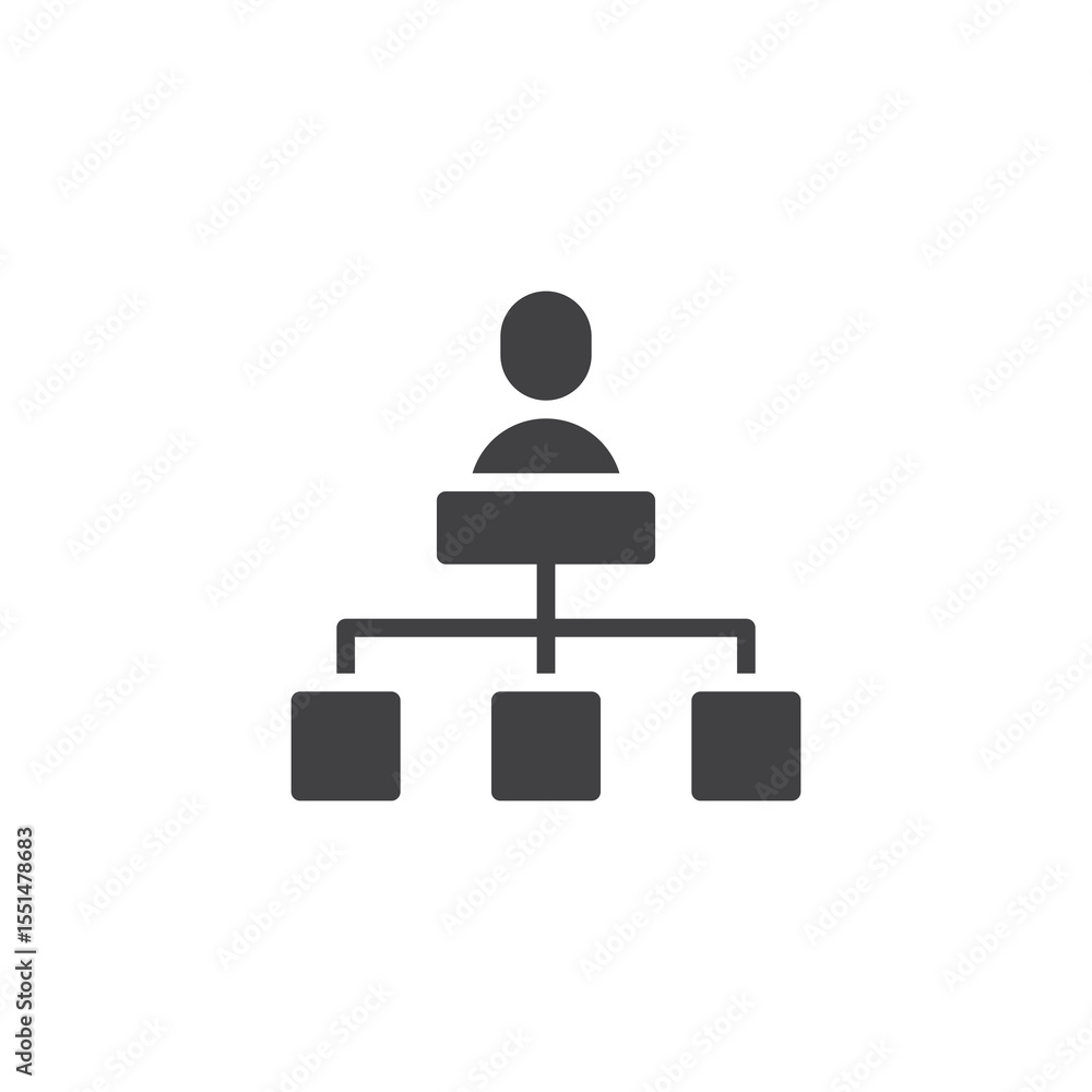 Aufkleber hierarchy structure solid icon