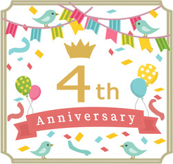 周年 アニバーサリー アイコン ベクターイラスト	