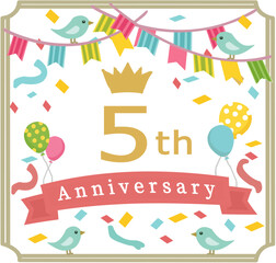 周年 アニバーサリー アイコン ベクターイラスト	