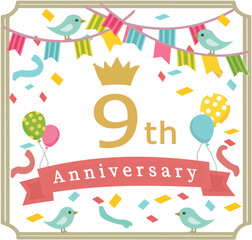 周年 アニバーサリー アイコン ベクターイラスト	