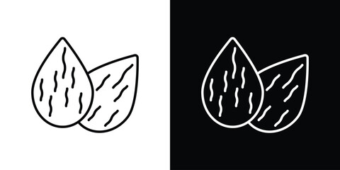 Almond icon vector, Symbol, logo illustrations