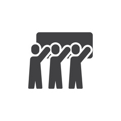 Team discussion group solid icon