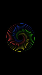 abstract colorful spiral vortex vector art