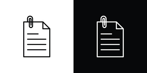 Attach document icon vector, Symbol, logo illustrations