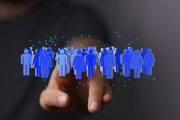 Modern digital communication, networking, and social connections.