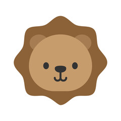 Cute vector illustration of Lion head