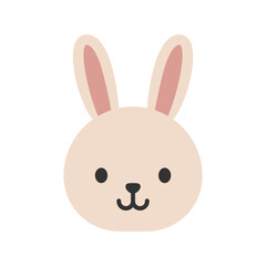 Cute vector illustration of Rabbit head