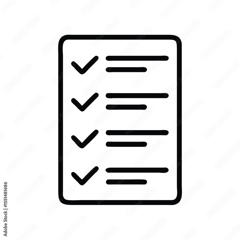 Poster checklist icon task list vector illustration for project management and to do list application desig