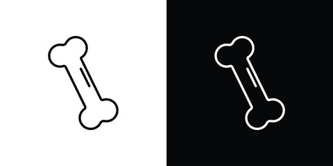 Bone icon vector, line outline icon