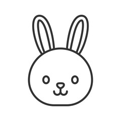 Cute vector illustration of Rabbit head