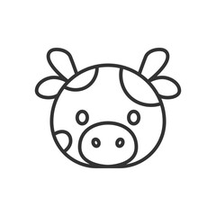 Cute vector illustration of Cow head