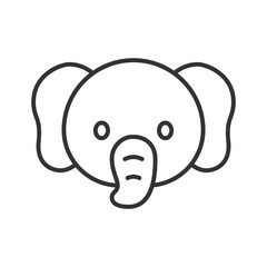 Cute vector illustration of Elephant head