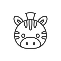 Cute vector illustration of Zebra head