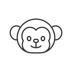 Cute vector illustration of Monkey head