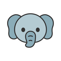 Cute vector illustration of Elephant head
