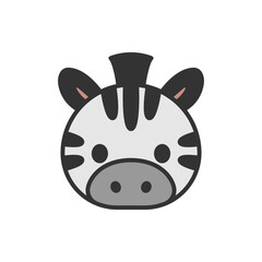 Cute vector illustration of Zebra head
