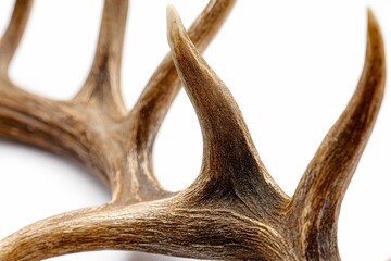 Fototapeta premium A branded antler mine dripping with adventure, nature’s rugged whimper in studio light.