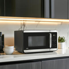 compact microwave with a touch screen display