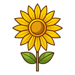 Fototapeta premium Reaching for the Sun: A Sunflower as a Concept of Growth and Optimism 