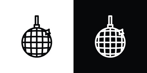 Disco ball icon vector, Symbol, logo illustrations