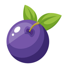 Modern Vaccinium Berry Graphic in a Flat Style