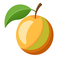 Modern Peruvian Lucuma Fruit Vector Art