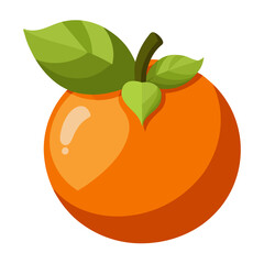 Simple Lulo Fruit Illustration with Fuzzy Skin