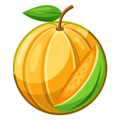 Minimalist Solanum Muricatum Fruit Icon with Stripes