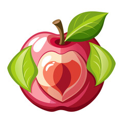 Simple Wax Apple or Rose Apple Illustration