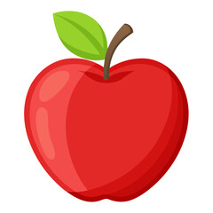 Clean Design Velvet Apple Fruit Vector on White