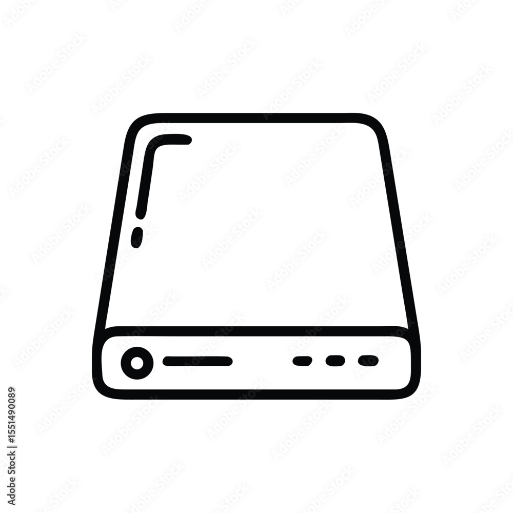 Poster find external hard drive disk vector icon for data storage backup and portable file transfer needs o