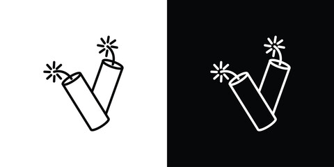 Firecracker icon vector, Symbol, logo illustrations