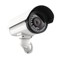 HighDefinition CCTV Security Camera System isolated on a white background.
