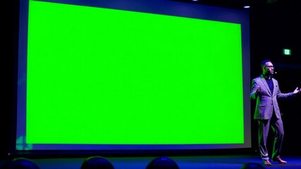 Green Screen Presentation Business Conference Background - Powered by Adobe