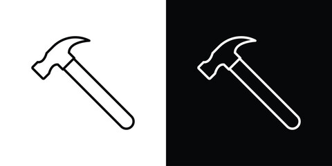 Hammer icon vector, Symbol, logo illustrations