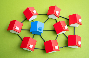 Blue House in a network of connected houses. Autonomy and self-sufficiency. Smart home technologies on a community scale. Data sharing, energy efficiency. IoT adoption. Sustainable communities,