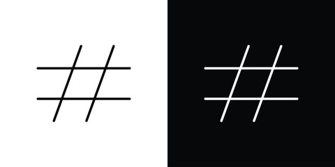 Hashtag icon vector, Symbol, logo illustrations