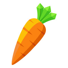Carrot 3D vector
 white background