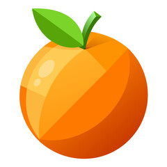 orange fruit 3D vector  white background
