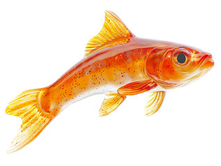 honey sriracha salmon fish isolated on a white background