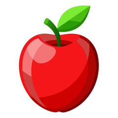 apple 3D vector  white background